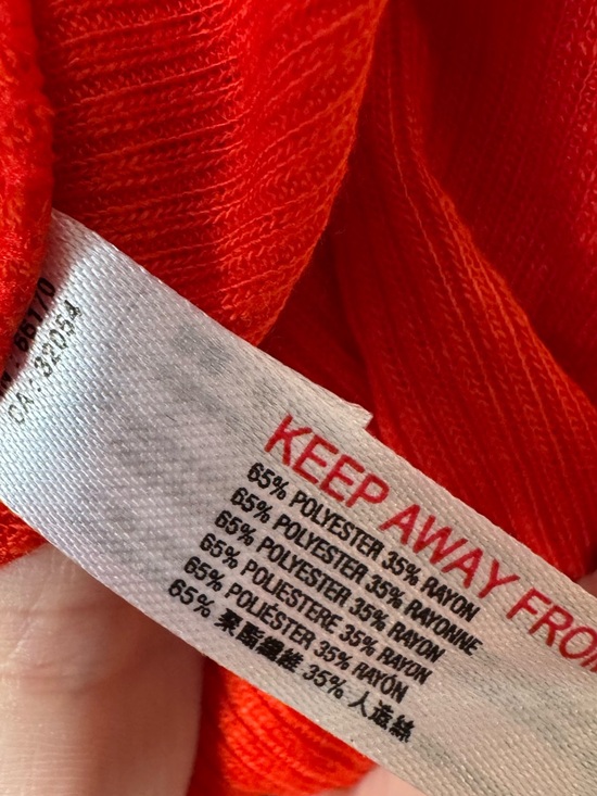 Free People Intimately FP Coral Orange Ribbed Swing Tank Top M - Picture 6 of 7